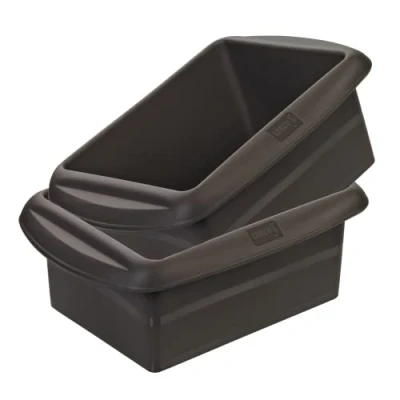 Bild av Lurch 585011 FlexiForm Batzen Set om 2 st/2 brödbakformar, lådformar av 100% BPA fri platinasilikon, 14,5 x 10,5 cm, brun