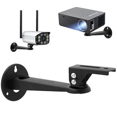 Bild av Drsn Miniprojektorhållare för vägg, 3 kg lastkapacitet 20 cm miniprojektorhållare, 360 graders justerbar projektor, takfäste CCTV/kameror/projektorer/webbkameror, svart