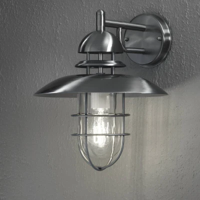 Bild av Konstsmide Modern utomhusvägglampa SORRENTO i rostfritt stål