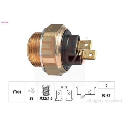 Bild av EPS 1.850.000 Interrupteur de température, ventilateur radiateur M22x1,5 Made in Italy OE Equivalent FIAT: 127 3/5 portes, X 1/9