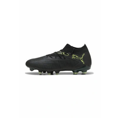 Bild av Puma Unisex Future 8 Match Fg/Ag fotbollssko, Black Fizzy ljusgrön terräng, 46.5 EU