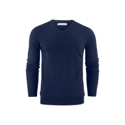 Bild av JAMES HARVEST Finstickad tröja v ringad navy XL