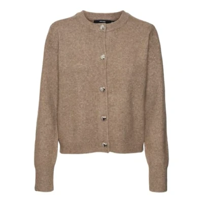 Bild av Vero Moda Vmfiona Short Button Kofta, Storlek: Small, Moon rock