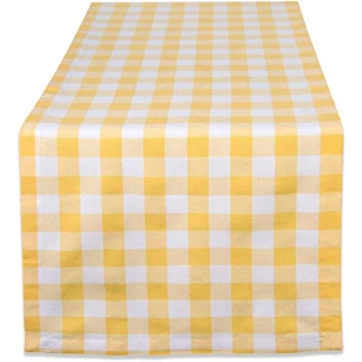 Bild av DII Rutig samling bordsskiva, bordslöpare, 14 x 72, gul
