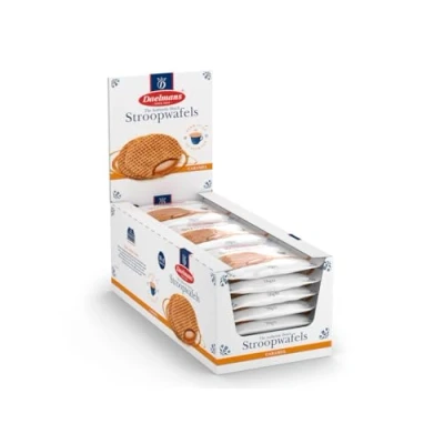 Bild av Daelmans Stroopwafels 78 g x 18 i kartong Äkta holländsk original Stroopwafel
