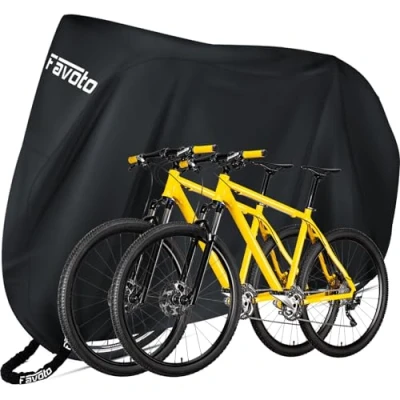Bild av Favoto 2 cykelskydd, vattentätt, 210T, UV skydd, vindtätt, dammtät, med dragkedja, för mountainbike, landsvägscykel, 200x70x112cm