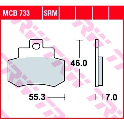 Bild av TRW Sinter Maxi Scooter MCB733SRM Jeu de plaquettes frein
