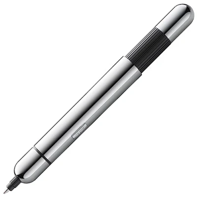 Bild av LAMY Pico liten fickkulspetspenna 289 tillverkad av metall i lackfinish krom med tryckmekanik, inkl. Compactmine M 22 linjebredd svart