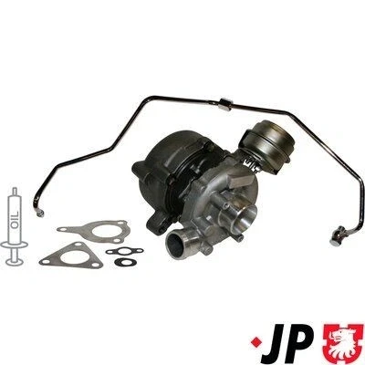 Bild av JP GROUP 1117801310 Turbocompresseur à gaz d&#039;échappement y compris Jeu de joints d’étanchéité, avec aspiration d&#039;huile