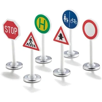 Bild av siku 0857, Road Sign Set, 6 pieces, Plastic, Multicolour, Easy inclusion in toy worlds