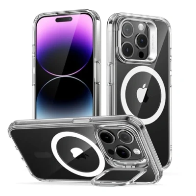 Bild av ESR för iPhone 14 Pro fodral, kompatibelt med MagSafe mobiltelefonfodral kameraskydd, klassiskt stativfodral HaloLock, militärstandardskydd, integrerat kameraringstativ, reptåligt baksidesfodral,