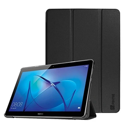 Bild av FINTIE Fodral till Huawei MediaPad T3 10 9,6 tums surfplatta supertunn slimShell lätt stativfodral, svart