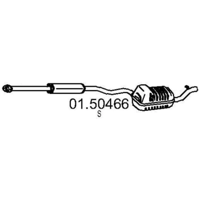Bild av MTS 01.50466 Silencieux Intermédiaire 2860 MAZDA: 3 5 portes