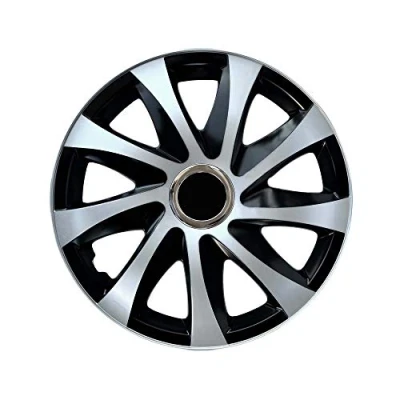 Bild av Navkapsel DRIFT EXTRA, silver/svart, 14 tum, set om 4