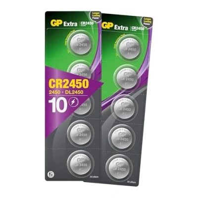 Bild av GP CR2450 Litiumbatteri 10 pack Extra CR 2450 3V batteri Lång livslängd, högre effektivitet och daglig användning