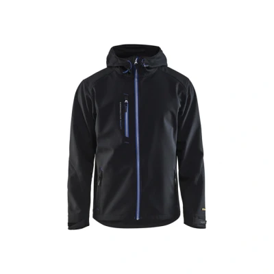 Bild av SOFTSHELLJACKA 4949 2517 SVART/KORNBLÅ XL Beijerbygg Byggmaterial