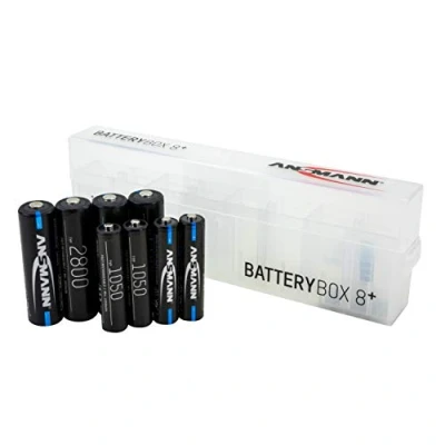 Bild av Ansmann 4 x batteri AA typ 2800 mAh (min. 2650 mAh) AAA 1 050 batterilåda NiMH 1,2 V batterier uppladdningsbara, hög kapacitet för höga strömbehov 1300 0018 590 silver