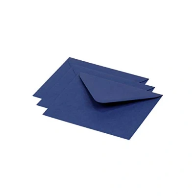 Bild av Clairefontaine Ref 60168C pollenkuvert (paket med 20) 125 x 138 mm storlek, 120 gsm papper, gummerad tätning, bläckstråleskrivare och laserskrivarkompatibel, syrafri nattblå