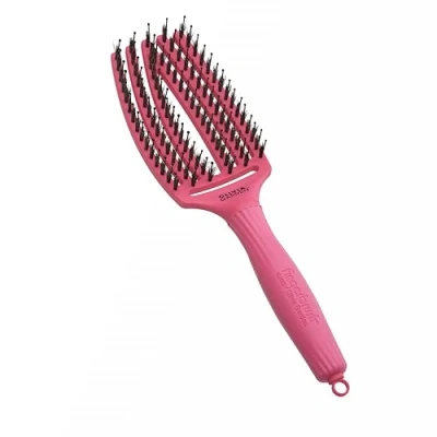 Bild av Olivia Garden Fingerbrush Care Iconic Medium Hot Pink Utredningsborste med Vildsvins och Nylonborst för Hälsosamt Glänsande Hår