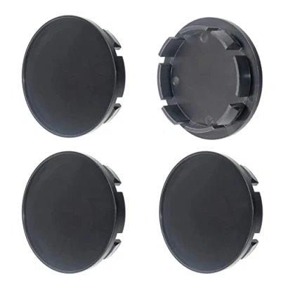 Bild av Set om 4 stycken x 63 mm navkapslar/centrumkåpor (utan skydd, svart)