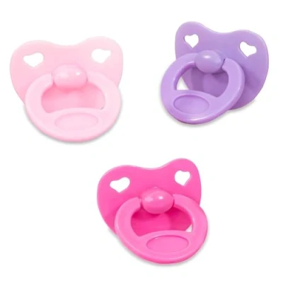 Bild av Bayer Design 79104AA nappset 3 färgad för dockor, Tillbehör, Napp babydockor, olika färger
