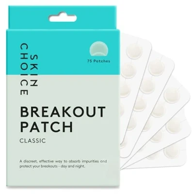 Bild av SKINCHOICE Pimple Patches 75 Breakout Patch, Osynlig Hydrokolloid Lapp För Akne Fläckfläckar, Vegan och Grymhetsfria