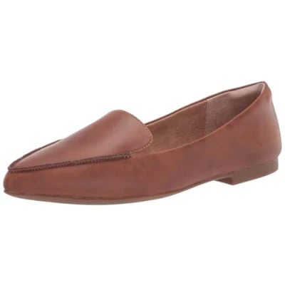 Bild av Amazon Essentials Loafer för kvinnor platt, Kastanjebrunt fuskläder, 9 US Wide