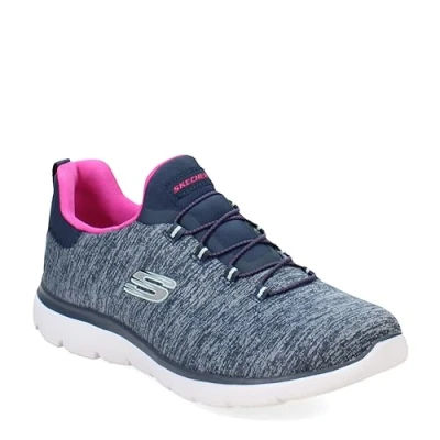 Bild av Skechers kvinnors Summits Quick Getaway Slip On Sneaker, Marinblå/het rosa, 9.5 Wide