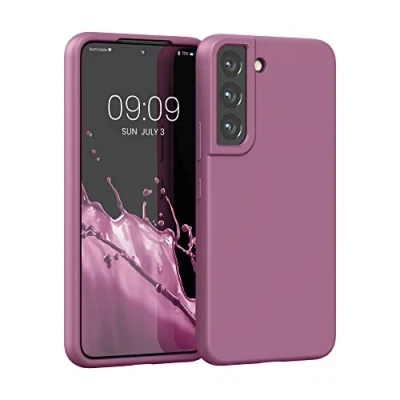 Bild av kwmobile fodral kompatibelt med Samsung Galaxy S22 telefonfodral mjukt TPU silikon trådlöst laddningsskydd för orkidé violett