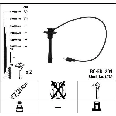 Bild av NGK 6373 Jeu De Fils d&#039;Allumage 2