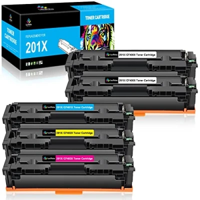 Bild av LeciRoba 201X CF400X för HP 201A CF400A CF401X CF401A CF402X CF402A CF403X CF403A tonerkassetter, Color Laserjet Pro M252dw M252n, MFP M277dw M2 77 74n M277c6 M277n (5 pack)