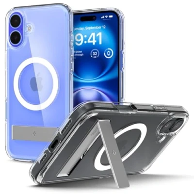 Bild av Spigen Ultra Hybrid S MagFit Skal Kompatibel med iPhone 16 Case Fodral Crystal Clear