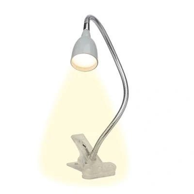 Bild av BRILLIANT lampa Anthony LED klämlampa titan 1x 2,4 W integrerad, (200lm, 3000K) Skala A ++ till E Med sladdbrytare