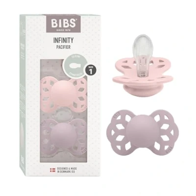 Bild av BIBS Infinity Napp 2 pack Silikon Stl 1 Symmetrisk, Blossom/Dusky Lilac
