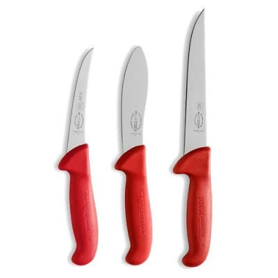 Bild av F. DICK knivset ErgoGrip 3 delad &quot;Jakt Indoor&quot; (urbenskniv, slingat blad 13 cm, skalkniv stickkniv 18 HRC 56) 82556100