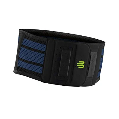 Bild av Bauerfeind, ryggbandage, Sports Back Support Bandage, unisex, 1 ryggstöd för bolls och racketsporter samt träning, förebygger överbelastning, Silikondyna, Storlek: M, Svart, 11489441170012