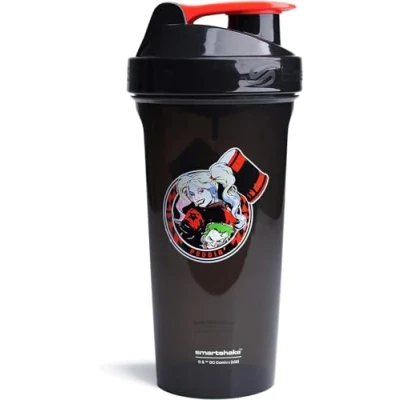 Bild av Smartshake Lite Justice League Harley Quinn Proteinshakerflaska 800ml Läckagesäker BPA fri Gifts Womens Gym Shaker Drinkflaska för Proteinshakes + Proteinpulver