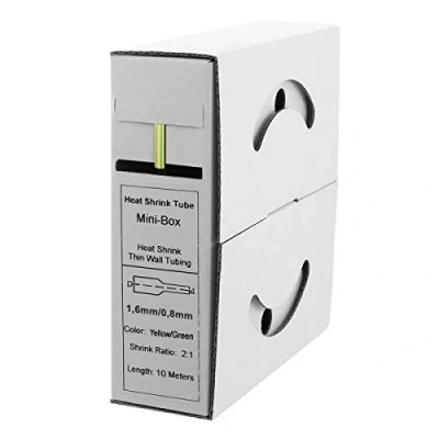 Bild av Offgridtec 10 m krympslang 1,6 mm &gt;0,8 gul/grön dispenserbox verkstad bil 2:1