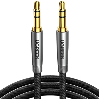 Bild av UGREEN 3,5 mm uttag till jack aux kabel stereo ljudtelekabel för bilradio, hörlurar, Galaxy A/M serien, Redme Note serie, PC, surfplattor, högtalare, MP3/MP4 spelare etc. (0,5 m)