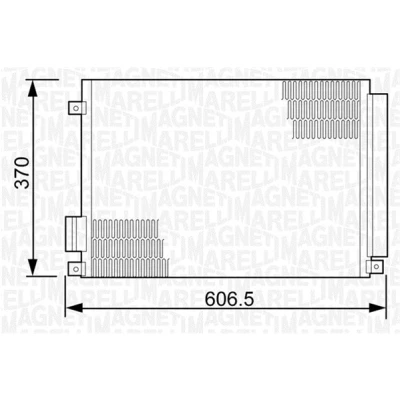 Bild av MAGNETI MARELLI 350203497000 Condenseur De Clim avec déshydrateur 528x365,2x12 365,2 528 12 FIAT: 500 3 portes, Panda III 3/5 C Cabriolet