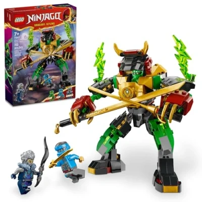 Bild av LEGO NINJAGO Lloyd&#039;s Elemental Power Mech, anpassningsbar, kampleksak med 3 Ninja actionfigurer, äventyrsspel för pojkar och flickor, presentidé barn från