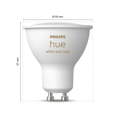 Bild av Philips Hue GU10 Smart Bulb, Vit Och Färgad, 2 Pack, Bluetooth Kompatibel, Röststyrning Med Alexa, Apple Home Google Assistant