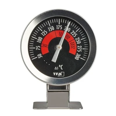 Bild av TFA Dostmann ugnstermometer analog 14.1030.60 för temperaturövervakning av ugnen rostfritt stål att hänga eller ställa upp till 300 grader C silver