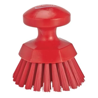 Bild av Vikan handhållen skrubbborste, polypropylen, polyester borst, 3885, Röd, 1