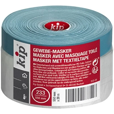 Bild av Kip Tape 233 14 vävmasker skyddsfolie med vävband lim för sträckning och lackering speciellt grova underlag 1500 mm x 20 m, 550mm 20m, 24
