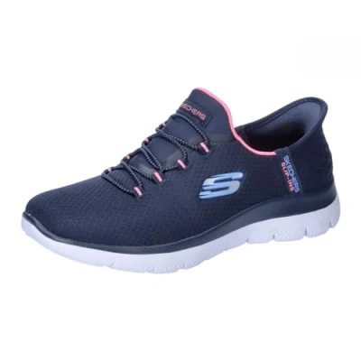 Bild av Skechers Flickor handsfree Slip Ins Summits Dazzling Haze Sneaker, Marinblå rosa, 40.5 EU