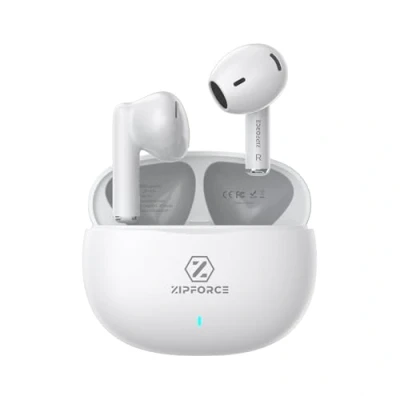Bild av ZIPFORCE Äkta trådlösa hörlurar, in ear, bluetooth 5.3 4 Mics, ENC, klart samtal, touch kontroll, 40 speltid, IPX6 vattentät, TWS, lätta hörlurar
