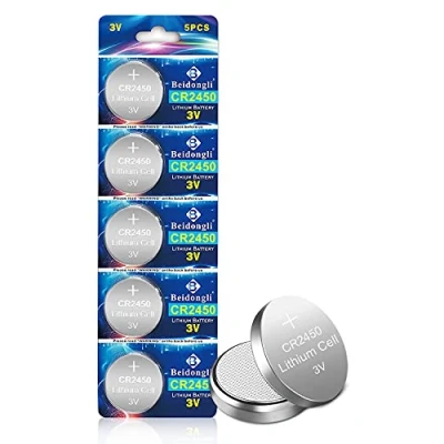 Bild av CR2450 3V lithium battery button (5PACK) [5 years warranty]