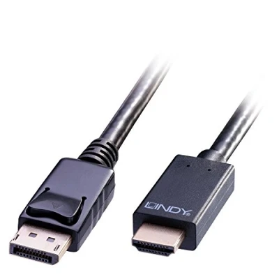 Bild av LINDY 36922 displayport kabel HDMI 1,4, 2 meter, 1,2 4K 4096x2160@30Hz 10,2G Kompatibel med TV, Gaming, monitor, Xbox, PS4, PS5, Blu Ray, Soundbar års garanti