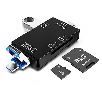 Bild av SD kortläsare, Seminer 3 i 1 USB C/Micro/USB Memory Reader Camera Viewer Micro SDXC MMC SDHC OTG Adapter kompatibel för MacBook Computer Tablet Android Phone